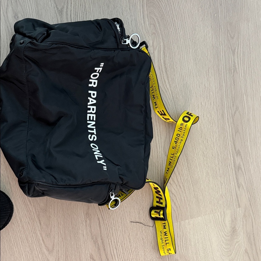 Off-White “For parents only” Diaper Bag